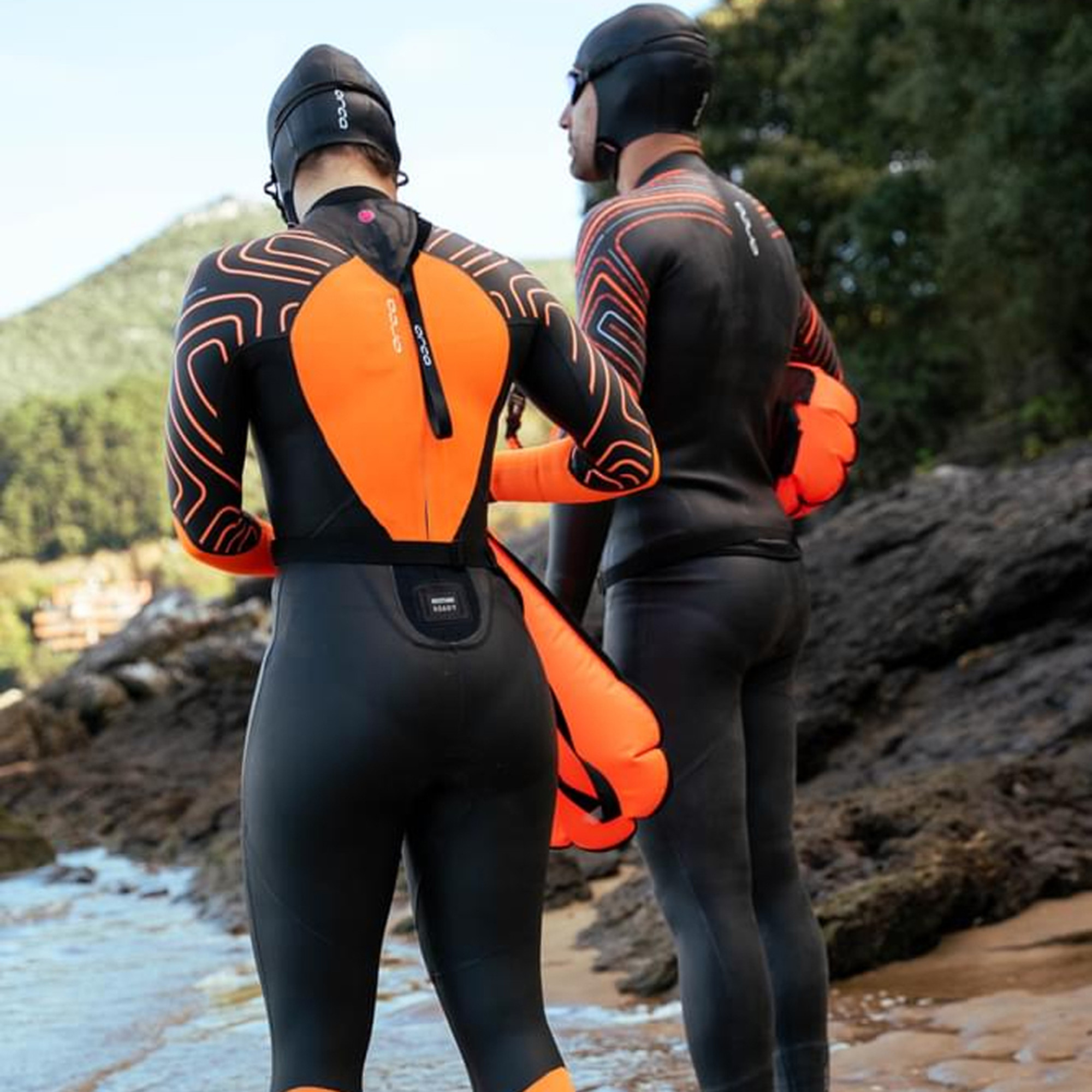 2024 Orca Mens Zeal HiVis Back Zip Open Water Swim Wetsuit NN2Z